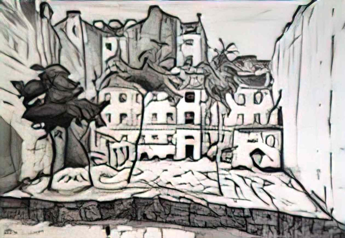 Mstislav Dobuzhinsky wasteland on vasilievsky island 1922 Art A4 Photo Print