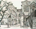 Mstislav Dobuzhinsky winter in kaunas aliakalnis 1939 Art A4 Photo Print
