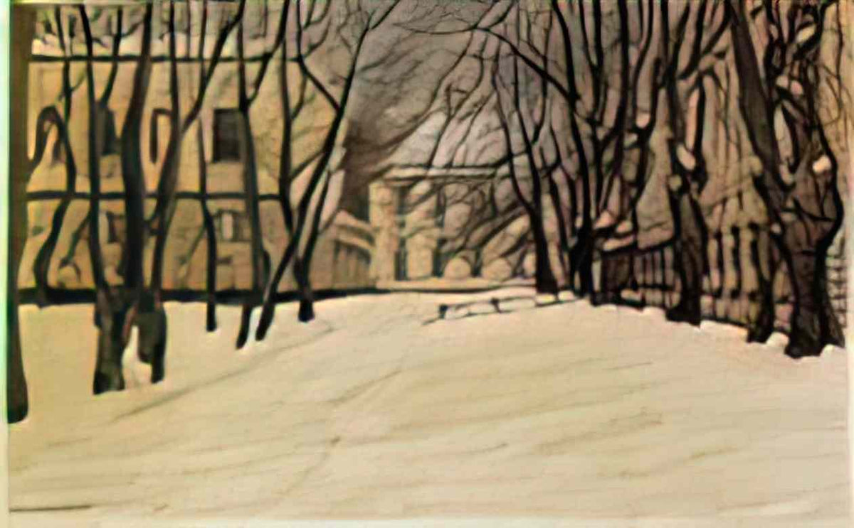 Mstislav Dobuzhinsky winter in tsarskoye selo 1904 Art A4 Photo Print