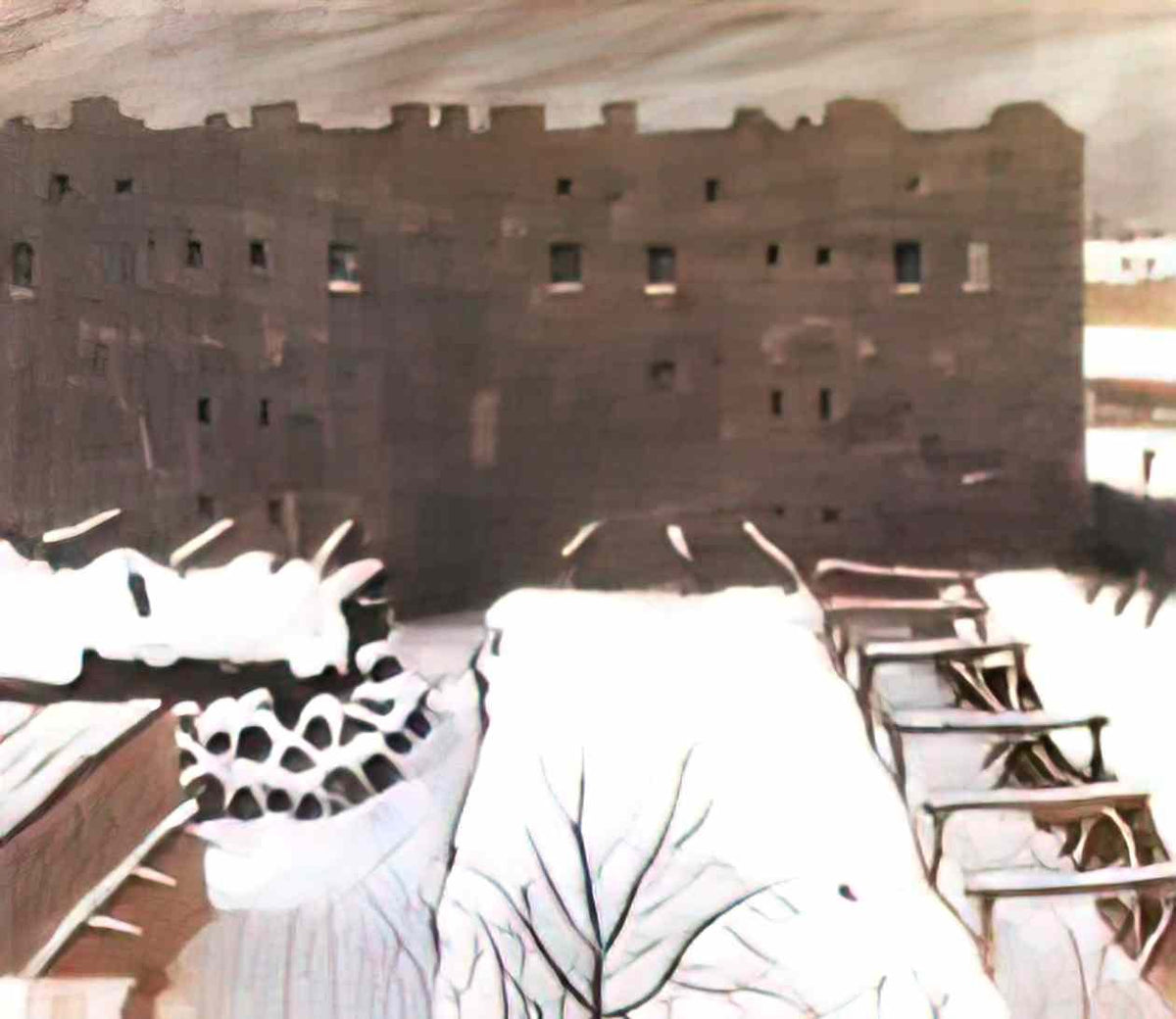Mstislav Dobuzhinsky yard petersburg Art A4 Photo Print