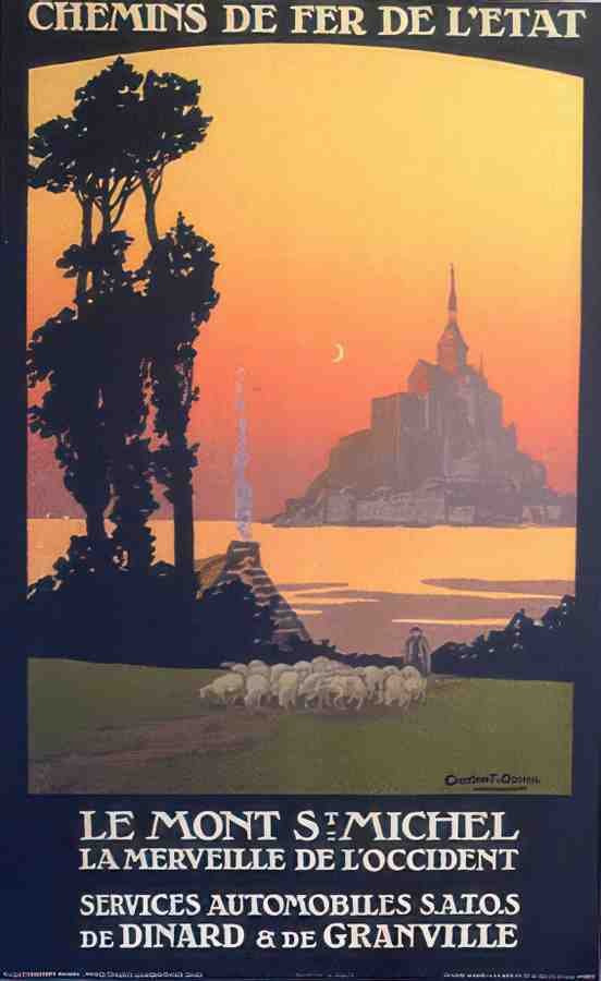 Mt St Michel Vintage Advert A4 Photo Print