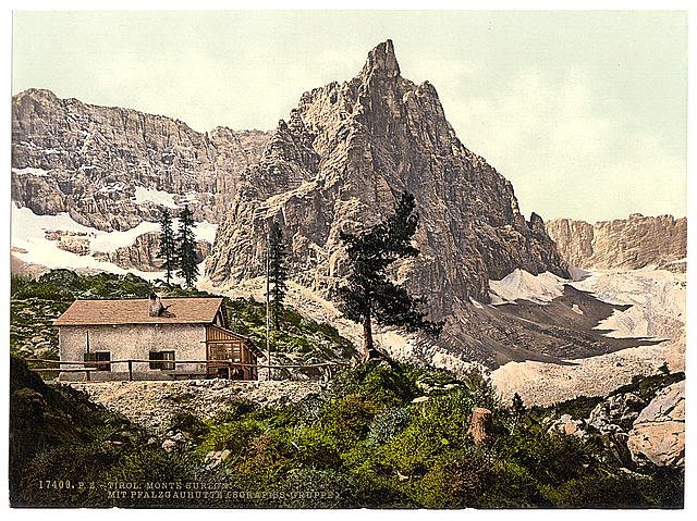 Mt Surlon and lake Tyrol Vintage A4 Photo Print