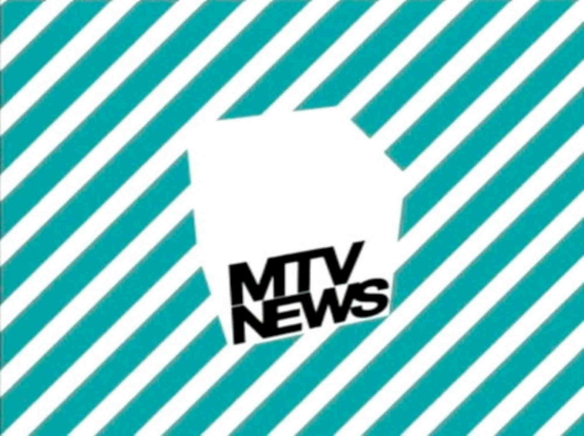 Mtvnews Logo Stripes Vintage Retro Advert Poster A4 Photo Print