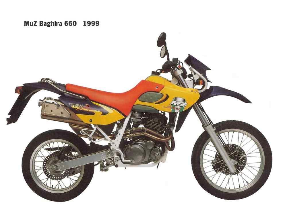 MuZ Baghira 660 1999 motorbike A4 Photo Print