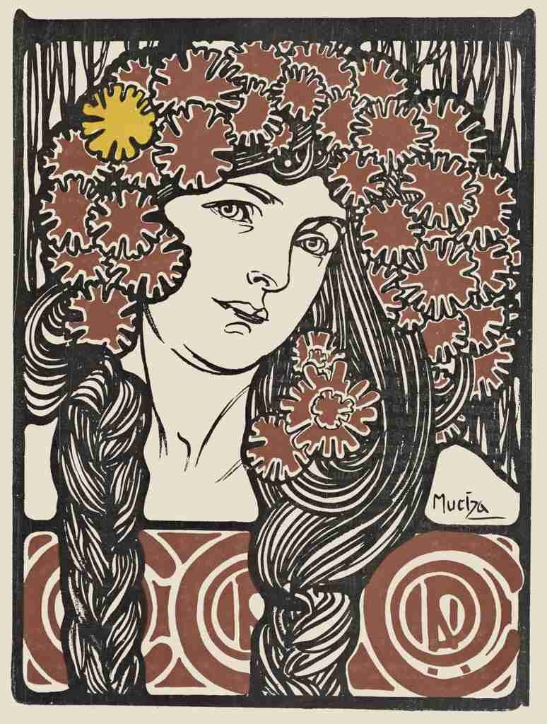 Mucha Alphons 1860 1939 Cocorico 1902 Front cover A4 Photo Print