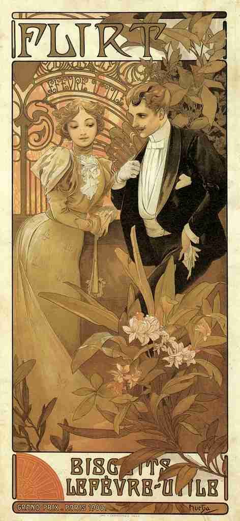 Mucha Alphons 1860 1939 Flirt Biscuits 1899 A4 Photo Print