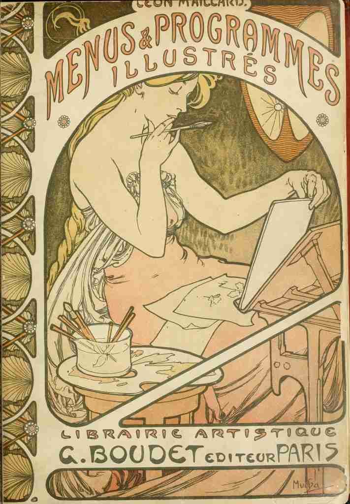 Mucha Alphons 1860 1939 Les Menus & Programmes Illustres 1898 A4 Photo Print