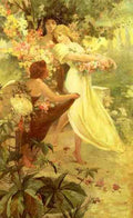 Mucha Alphonse Spirit Of Spring A4 Photo Print