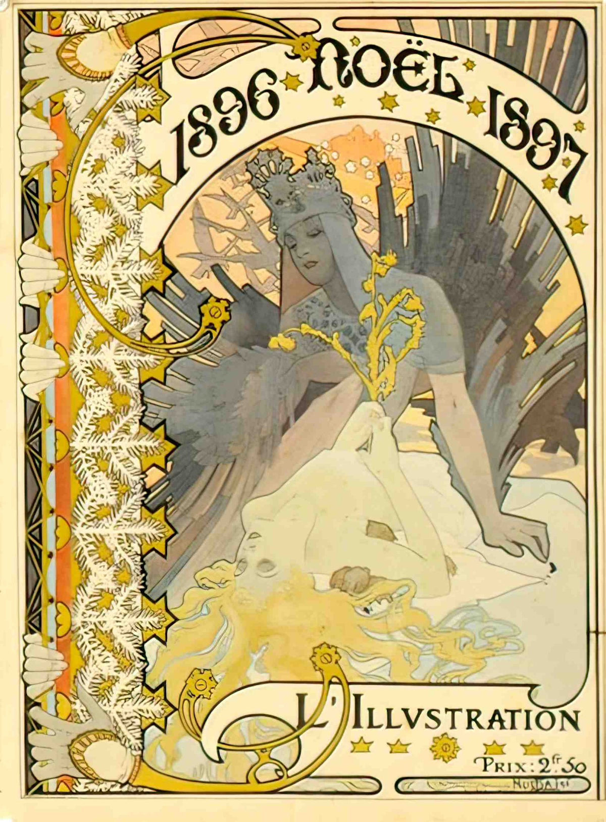 MuchaNoel1896 Advert A4 Photo Print
