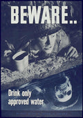 Muddy Bucket Warning Vintage Retro Advert Ads A4 Photo Print
