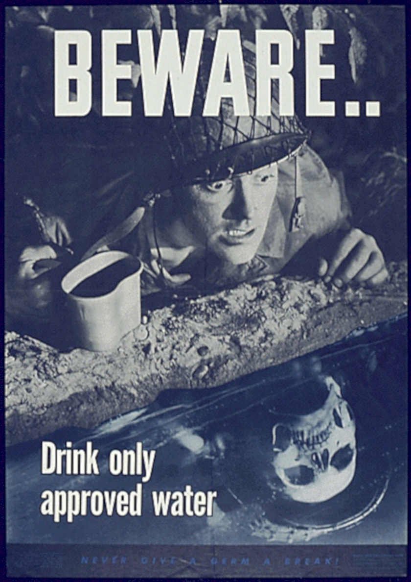 Muddy Bucket Warning Vintage Retro Advert Ads A4 Photo Print