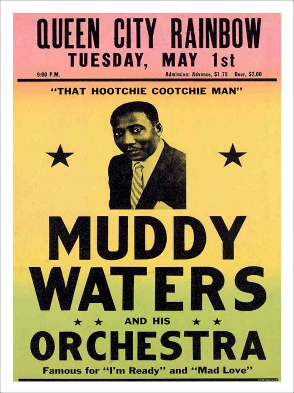 Muddy Waters Concert Poster 1950s Vintage Retro Advert Poster A4 Photo Print