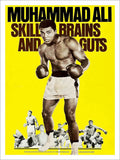 Muhammad Ali Skill Brains And Guts Vintage Retro Advert Poster A4 Photo Print
