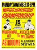 Muhammad Ali Vs Cleveland Williams Vintage Retro Advert Poster A4 Photo Print