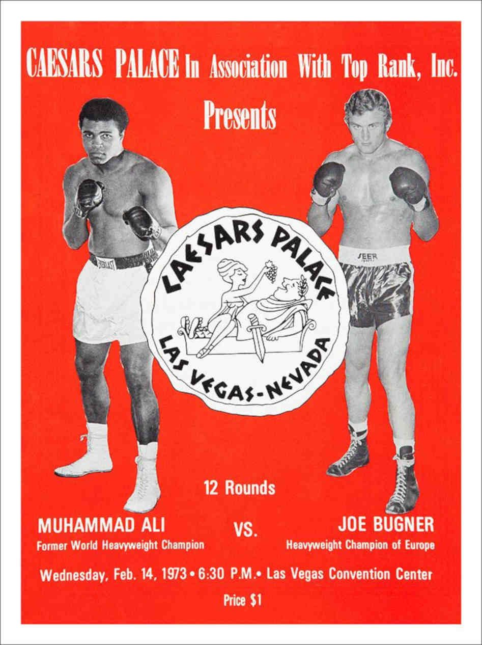 Muhammad Ali Vs Joe Bugner Vintage Retro Advert Poster A4 Photo Print