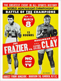 Muhammad Ali Vs Joe Frazier Vintage Retro Advert Poster A4 Photo Print