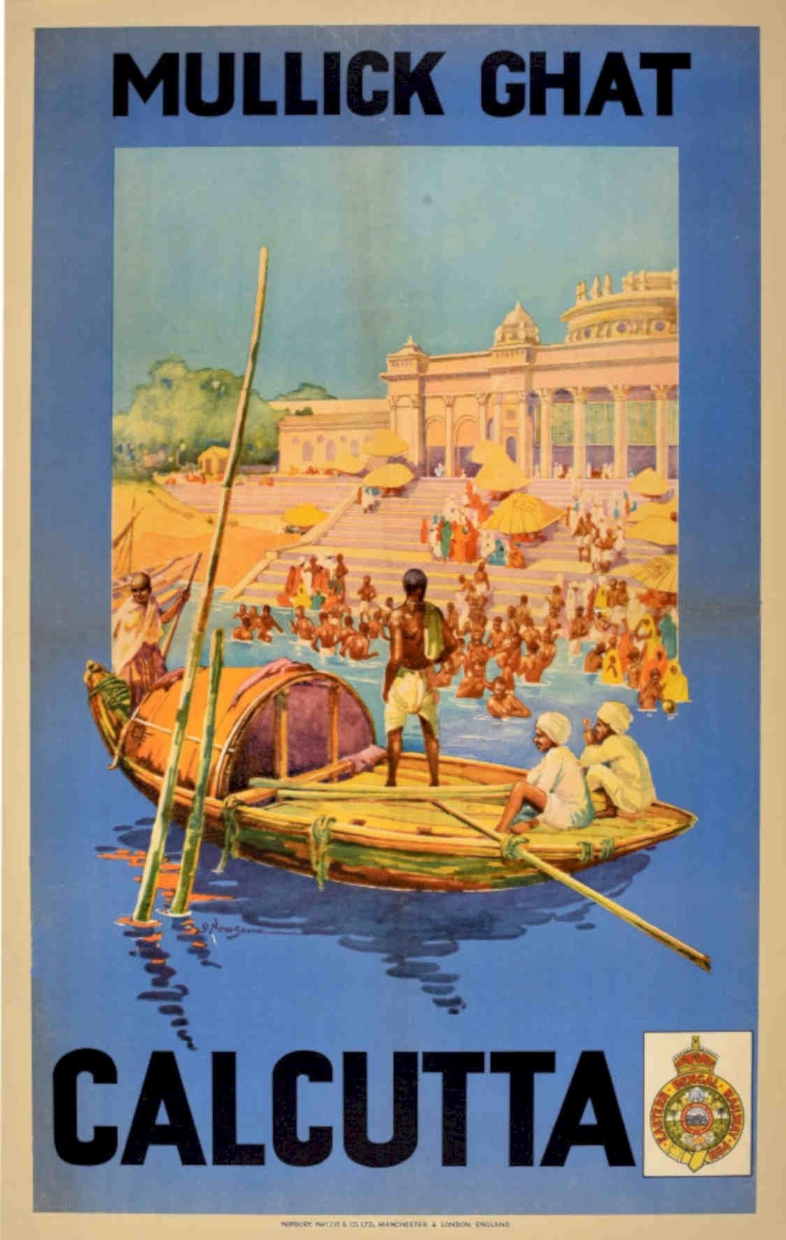 Mullick Ghat Calcutta Vintage Retro Advert Poster A4 Photo Print