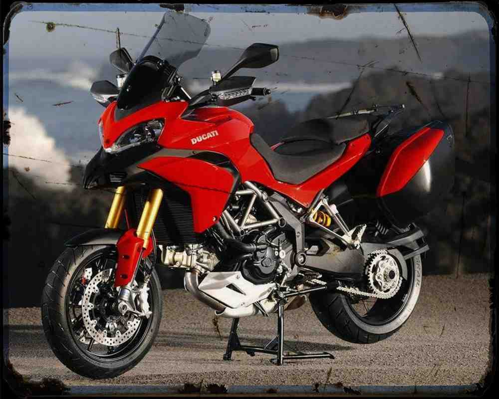 Multistrads 1200S 10 A4 Photo Print Motorbike Vintage Aged