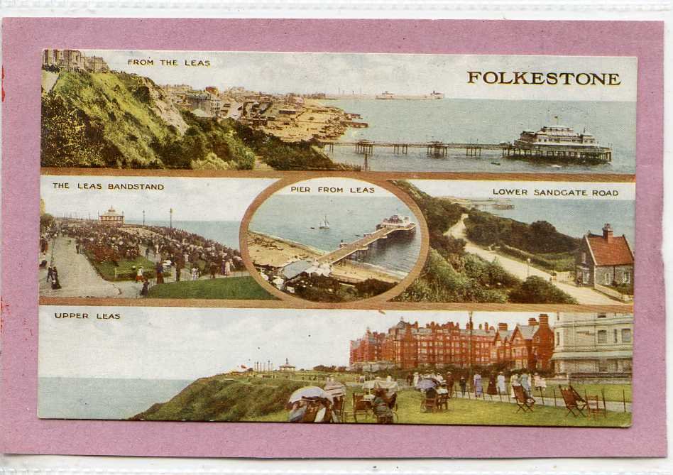 Multiview Folkestone Kent Vintage A4 Photo Print