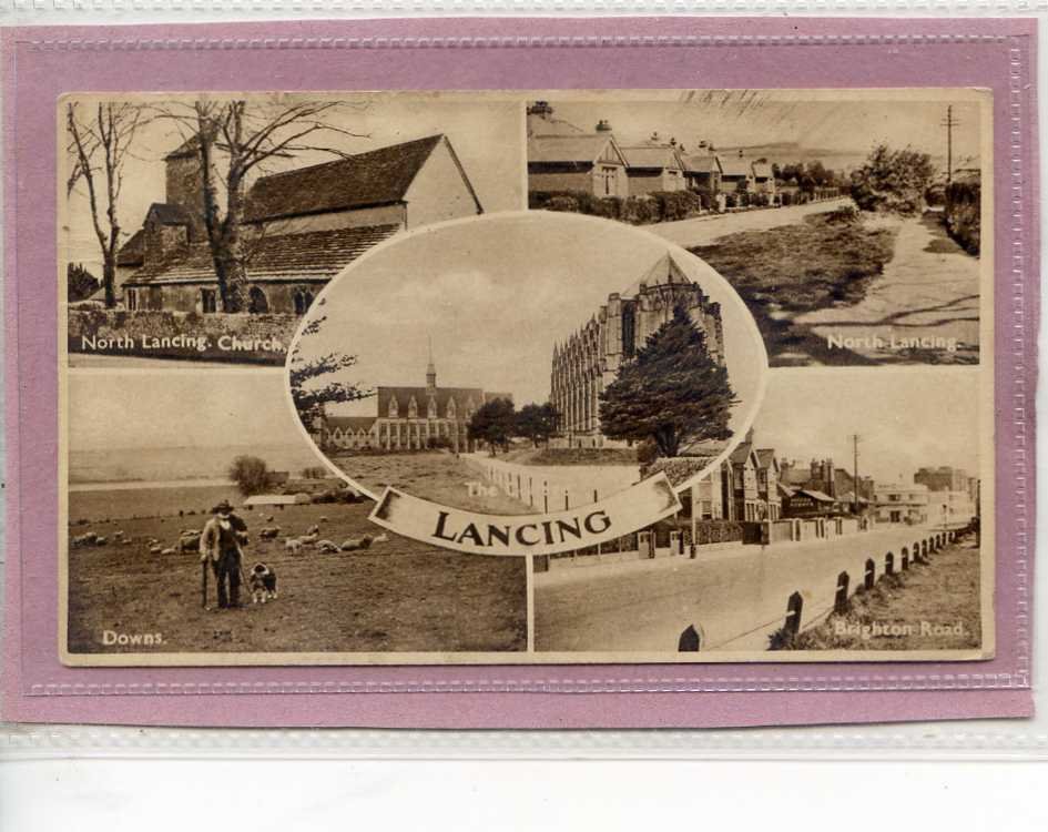 Multiview Lancing Sussex Vintage A4 Photo Print
