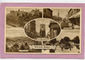 Multiview Newton Abbot Devon Sepia In Colour Used Dated 1952 Vintage A4 Photo Print