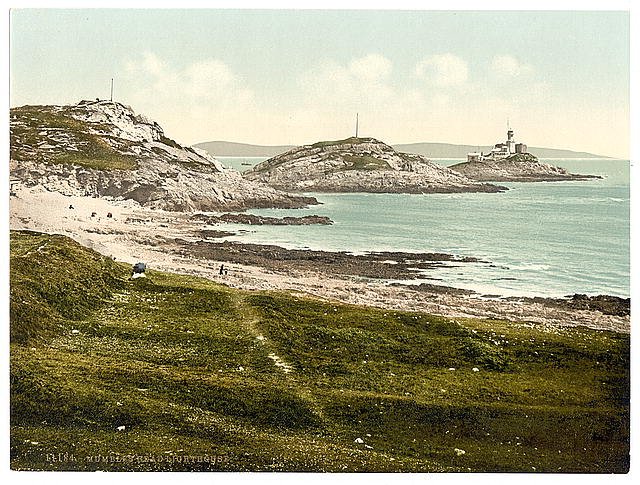 Mumbles Head Lighthouse Mumbles Vintage A4 Photo Print