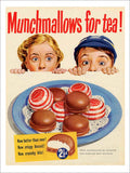 Munchmallows 1950s Vintage Retro Advert Poster A4 Photo Print