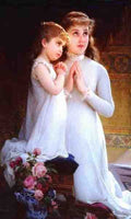Munier Emile 2 Girls Praying A4 Photo Print