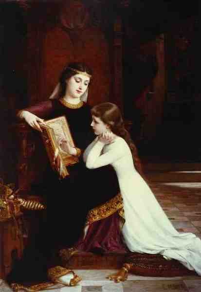 Munier Emile Reading Lesson A4 Photo Print