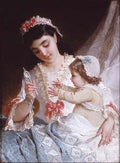 Munier Nd 10 Distracting The Baby A4 Photo Print