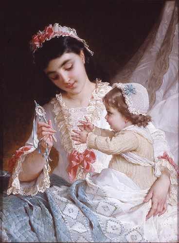 Munier Nd 10 Distracting The Baby A4 Photo Print