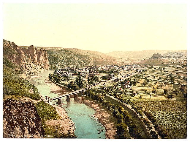Munster am Stein Nahethal Rhenish Prussia Vintage A4 Photo Print