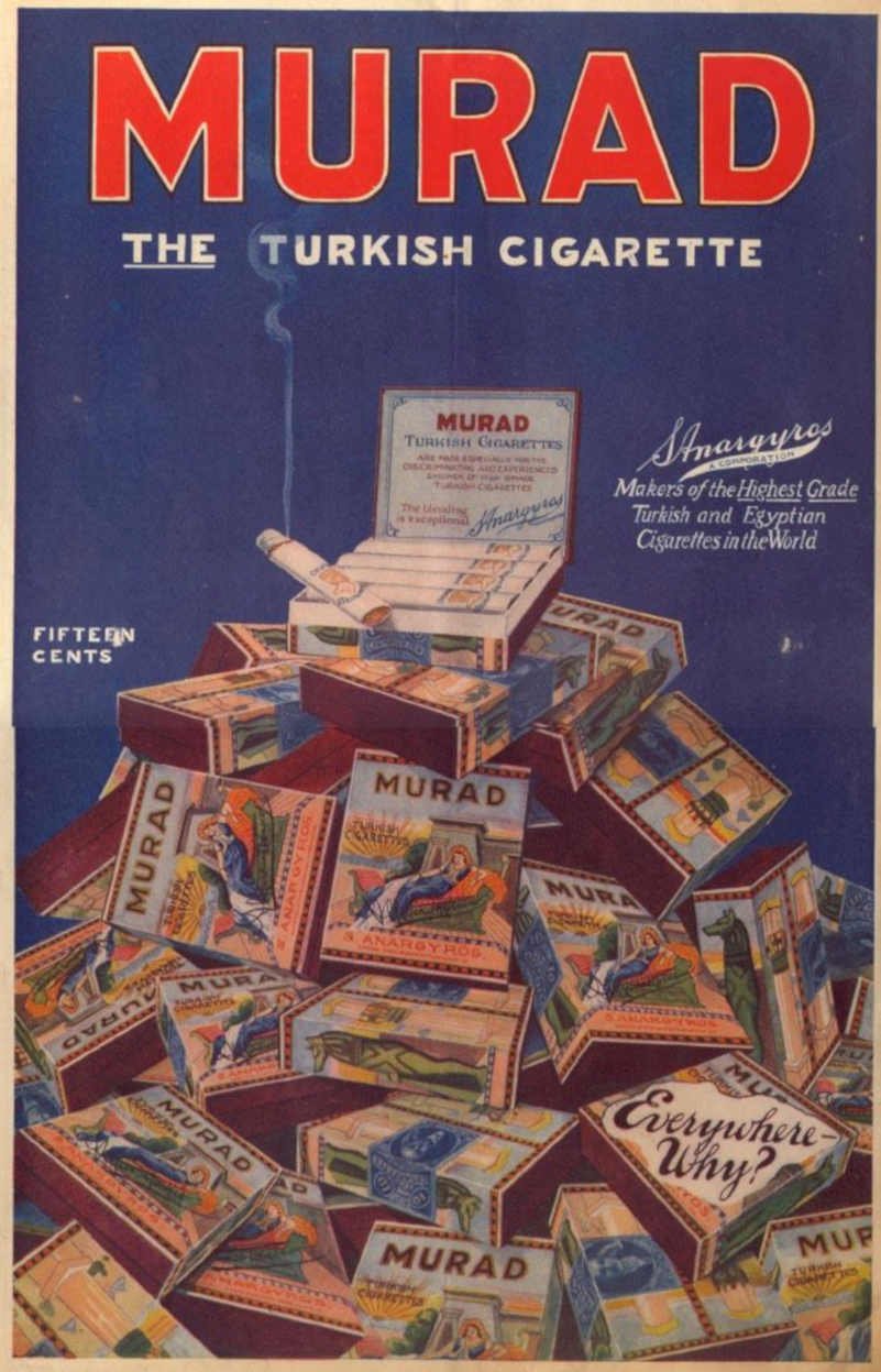 Murad Cigarettes Boxes 2 Vintage Retro Advert Ads A4 Photo Print