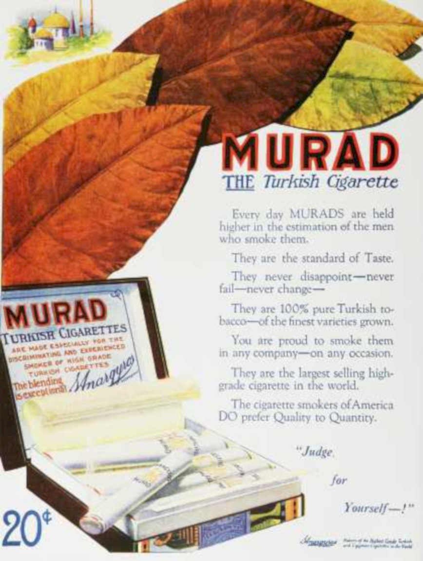 Murad Turkish Cigarette Vintage Retro Advert Ads A4 Photo Print
