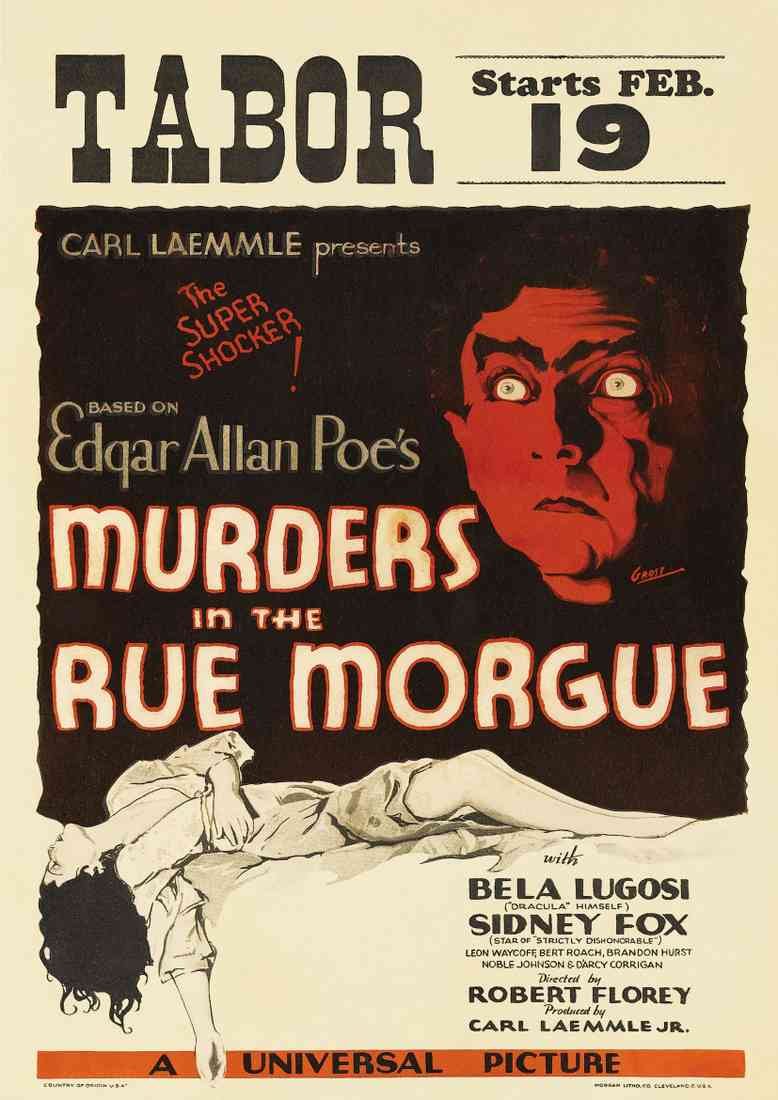 Murders in the Rue Morgue 01 Film A4 Photo Print