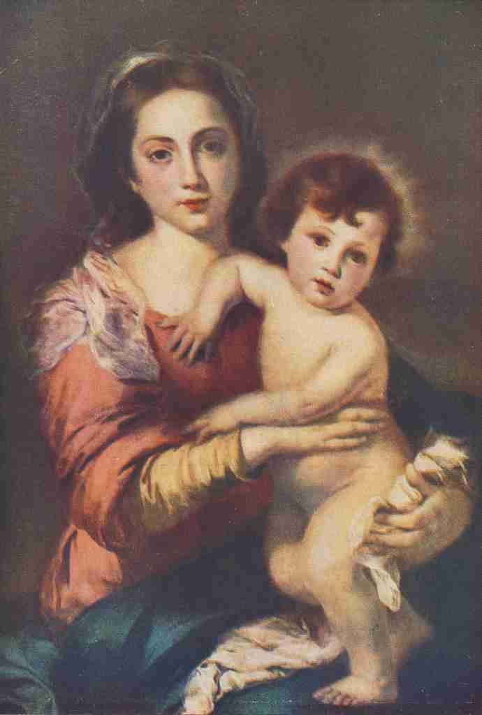 Murillo Bartolome Arthur Mees Childrens Enc 1930s Virgin & Child A4 Photo Print