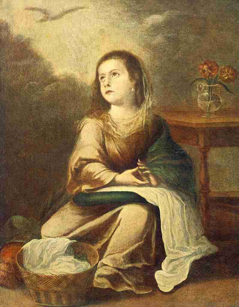 Murillo Bartolome Esteban Murillo c1910 The conception of Mary A4 Photo Print