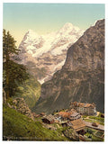Murren Hotel des Alps Bernese Oberland Vintage A4 Photo Print