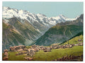 Murren general view Bernese Oberland Vintage A4 Photo Print