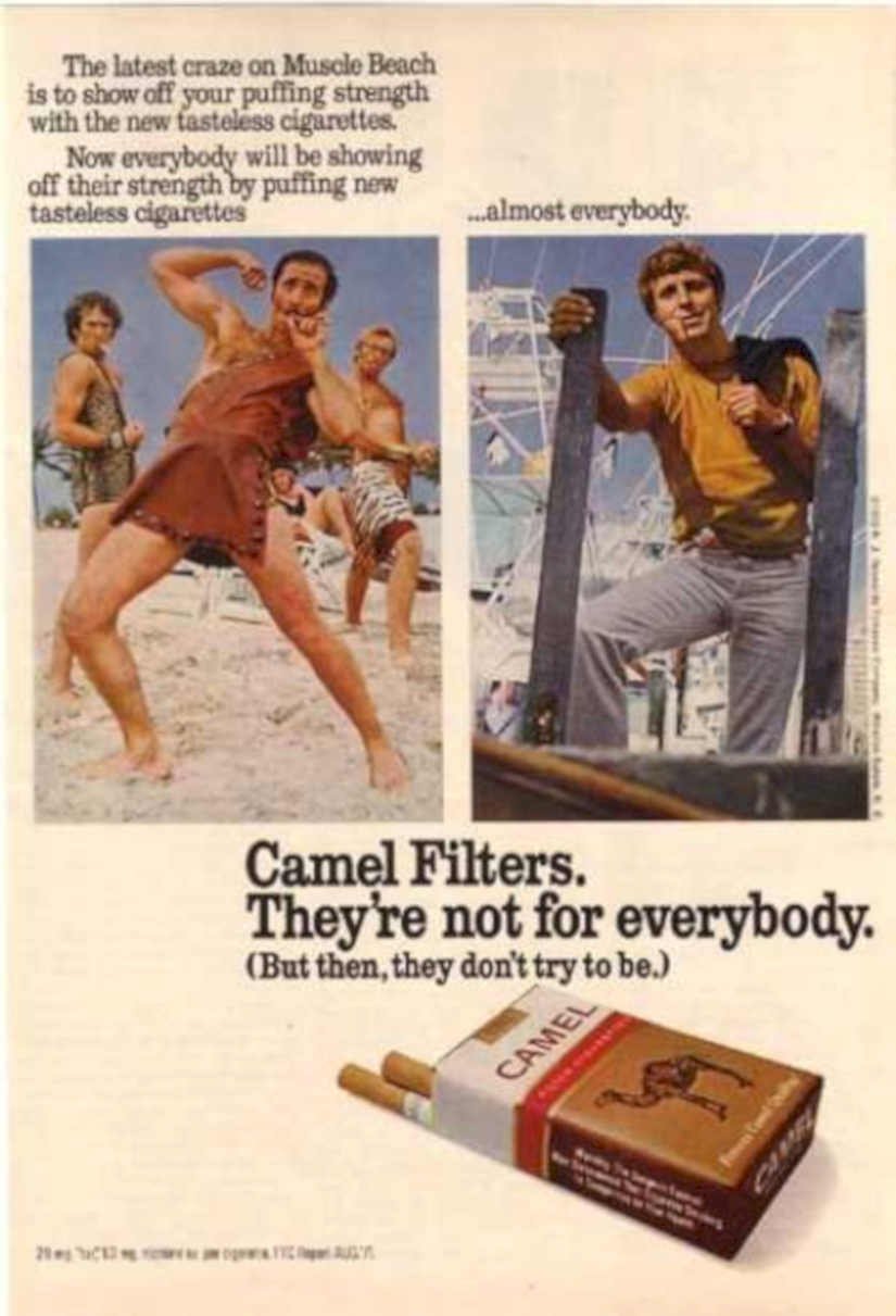 Muscle Beach Camel Vintage Retro Advert Ads A4 Photo Print