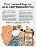 Muscular Prunes Exercise Vintage Retro Advert Ads A4 Photo Print