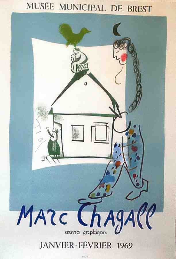 Musee Brest by Chagall Vintage Advert A4 Photo Print
