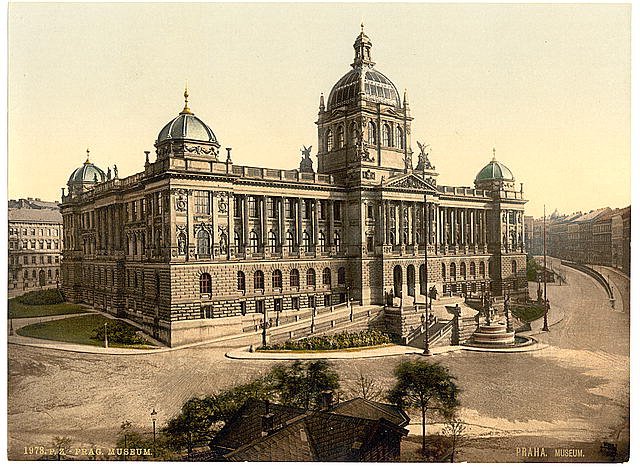 Museum Prague Bohemia Vintage A4 Photo Print