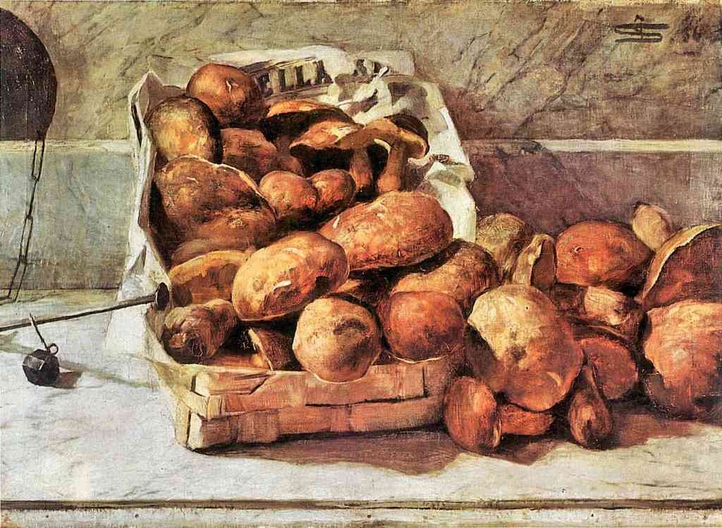 Mushrooms Giovanni Segantini Symbolism A4 Photo Print