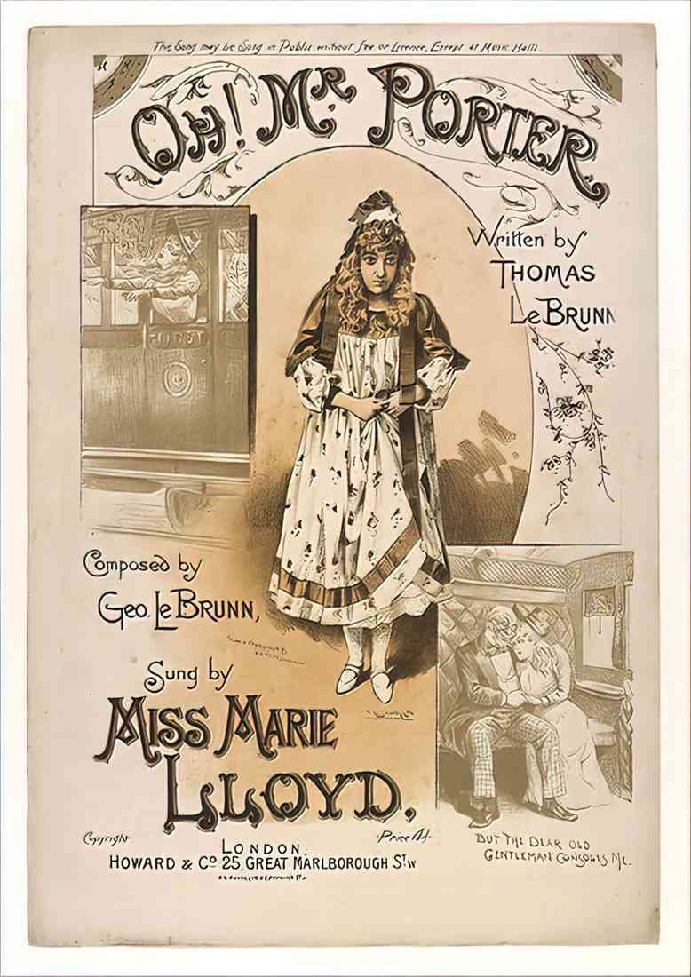 Music Hall Singer Marie Lloyd 58 A4 Photo Print