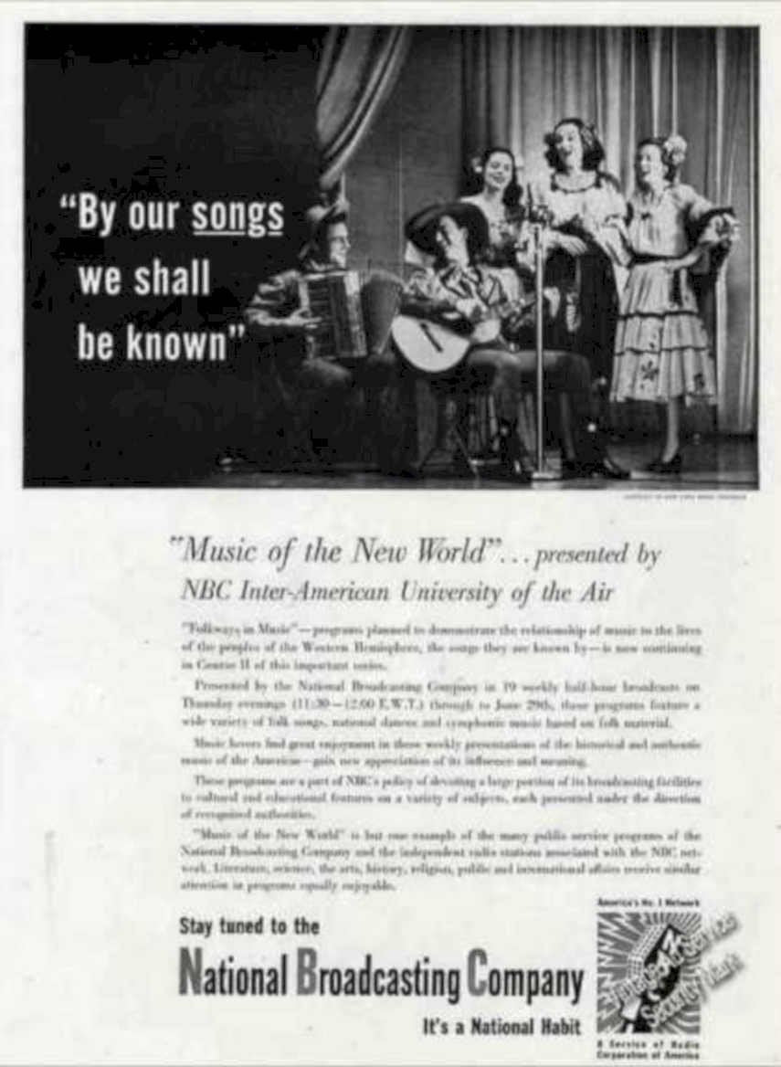 Musicians Nbc Radio Vintage Retro Advert Ads A4 Photo Print
