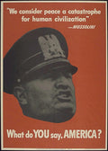 Mussolini Helmet Poster Vintage Retro Advert Poster A4 Photo Print