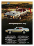 Mustang 1970s Vintage Retro Advert Poster A4 Photo Print