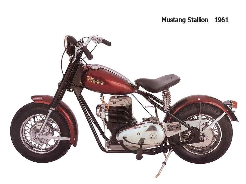 Mustang Stallion 1961 motorbike A4 Photo Print