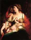 Mutter Und Kinden Art A4 Photo Print